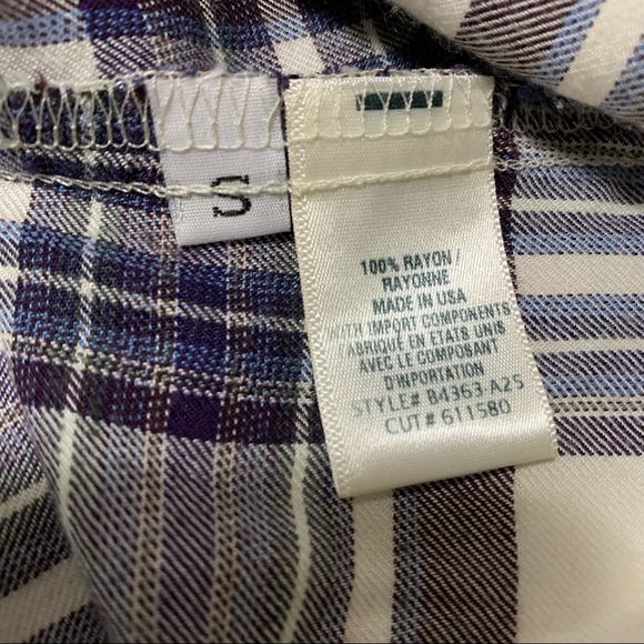 Bella Dahl Plaid Tie Front Blouse - Picture 6 of 10